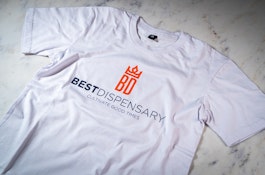 BEST  DISPENSARY WHITE (CHEST LOGO ) T SHIRT